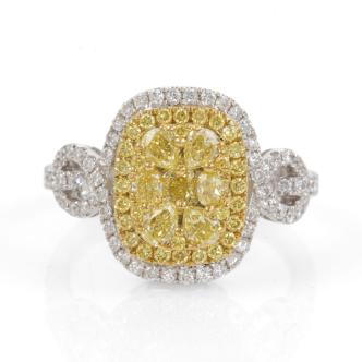 0.95ct Fancy Yellow Diamond Ring