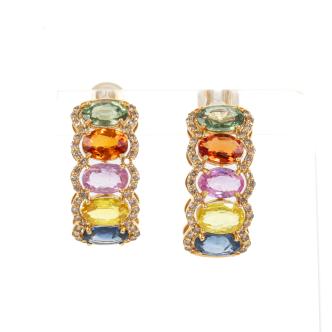 6.00ct Sapphire & Diamond Earrings