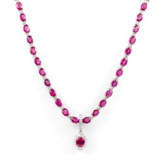 20.00ct Ruby and Diamond Necklace