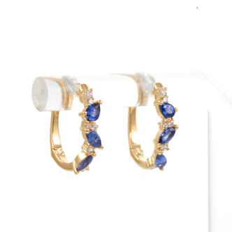 0.62ct Sapphire and Diamond Earrings