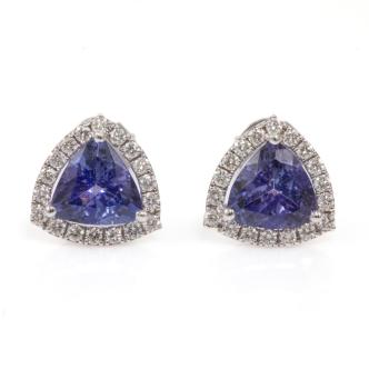 1.62ct Tanzanite and Diamond Earrings