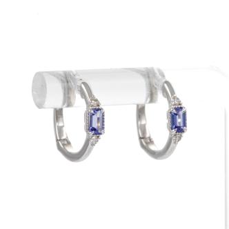0.31ct Tanzanite and Diamond Earrings