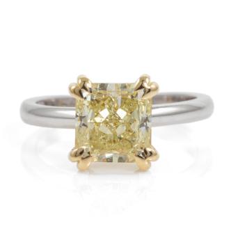 2.53ct Fancy Yellow Diamond Ring GIA