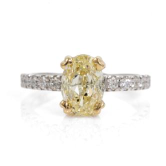 2.22ct Fancy Yellow Diamond Ring