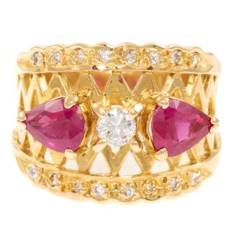 1.94ct Ruby and Diamond Ring