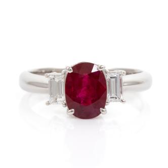 2.51ct Ruby and Diamond Ring