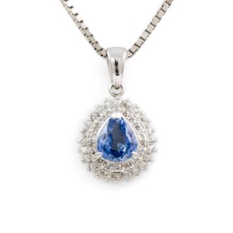 0.78ct Sapphire and Diamond Pendant