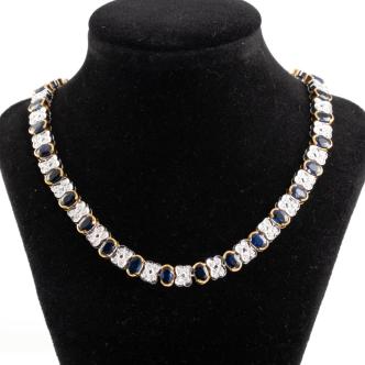 21.75ct Sapphire and Diamond Necklace