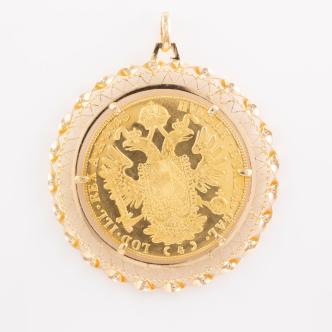 9ct Yellow Gold Coin Pendant, 23.0g
