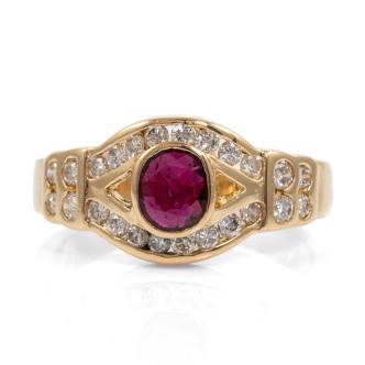 0.30ct Ruby and Diamond Ring