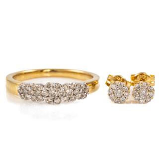 Matching Diamond Ring & Earrings Set