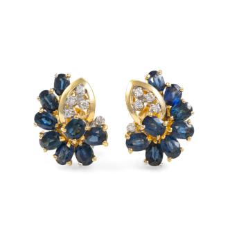 2.40ct Sapphire and Diamond Earrings
