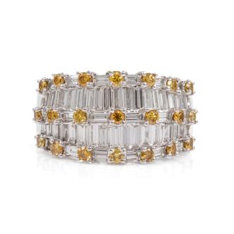 2.75ct yellow & white Diamond Dress Ring