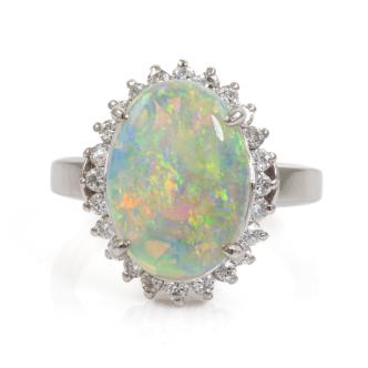 2.69ct Opal & Diamond Ring