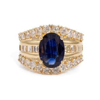 2.58ct Sapphire & Diamond Ring