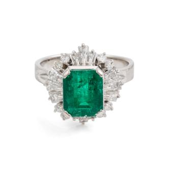 2.37ct Emerald & Diamond Ring