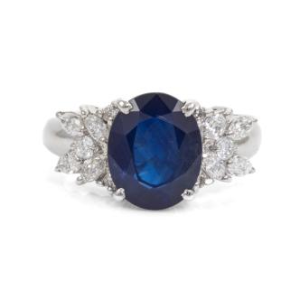 3.53ct Sapphire and Diamond Ring