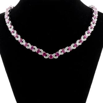 21.13ct Ruby and Diamond Necklace