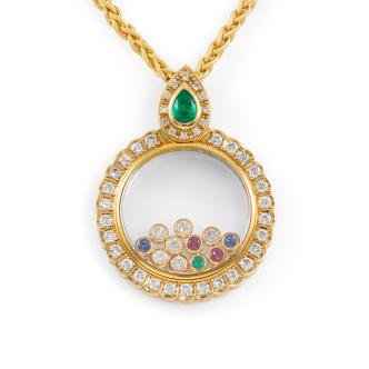 Diamond, Emerald, Sapphire, Ruby Pendant