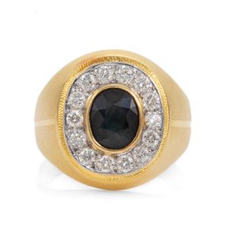 1.82ct Sapphire and Diamond Ring