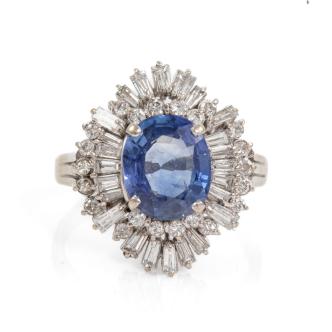 5.07ct Ceylon Sapphire and Diamond Ring