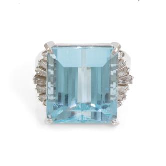 18.26ct Aquamarine & Diamond Ring