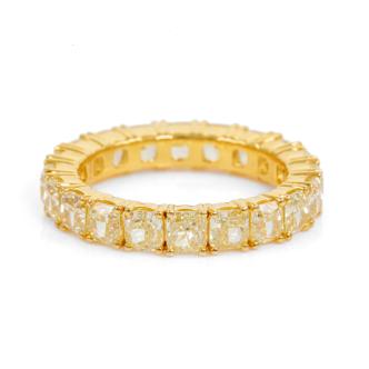 6.66ct Yellow Diamond Eternity Ring