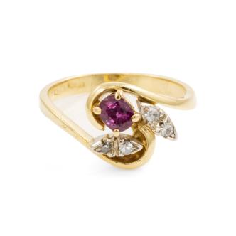 0.40ct Ruby and Diamond Ring