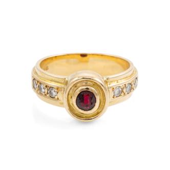 0.35ct Ruby and Diamond Ring