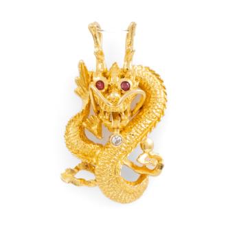 21ct Gold Dragon Design Pendant