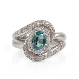 1.01ct Alexandrite and Diamond Ring