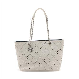 Chanel Perforated Caviar Shopping Tote
