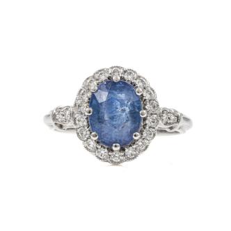 3.22ct Ceylon Sapphire and Diamond Ring