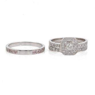 Argyle Pink Diamond Ring Set