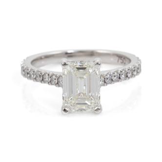 2.02ct Emerald cut Diamond Ring GIA
