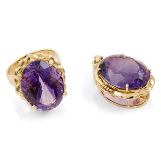 Amethyst Ring and Pendant Set