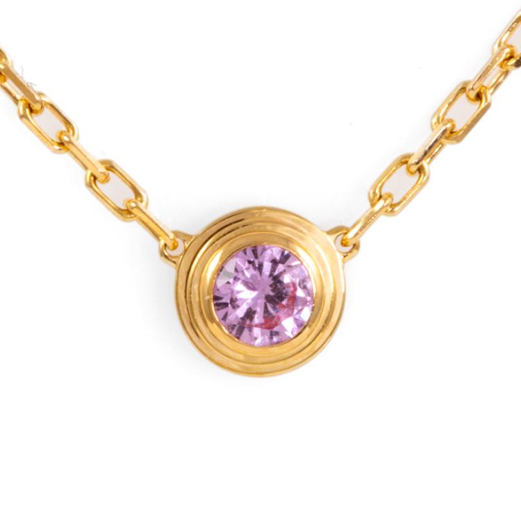 Cartier Large Pink Gold and Diamond Cartier d'Amour Necklace | Harrods UK