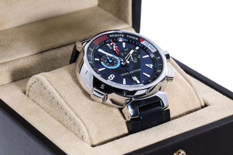 Bonhams : Louis Vuitton. A Stainless Steel Regate Timer Wristwatch, SH9792