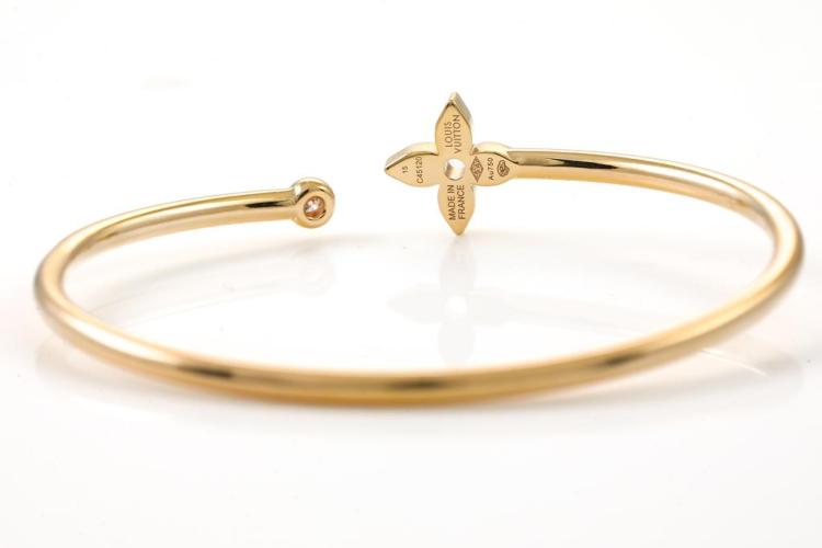 Louis Vuitton Idylle Blossom Twist Bracelet, Yellow Gold and Diamonds Gold. Size M