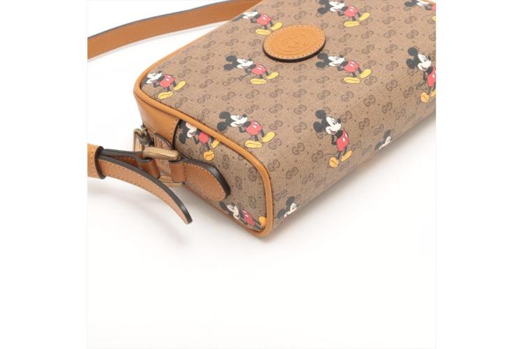 Disney Mini Vintage Gucci Supreme Monogram Mickey Mouse Shoulder Bag (ORZ) 144010003299