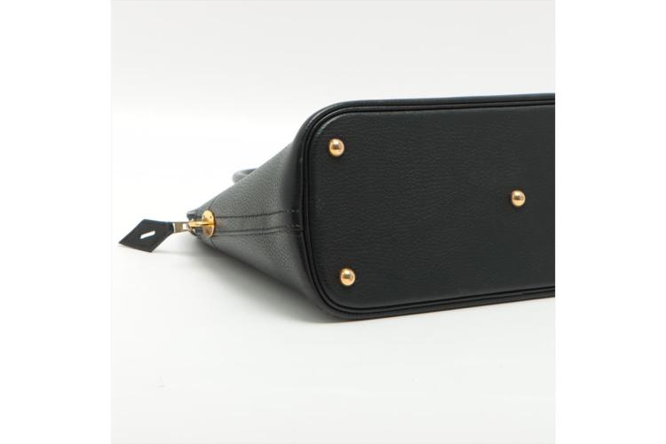 hermes bolide 35 cm handbag in black fjord leather