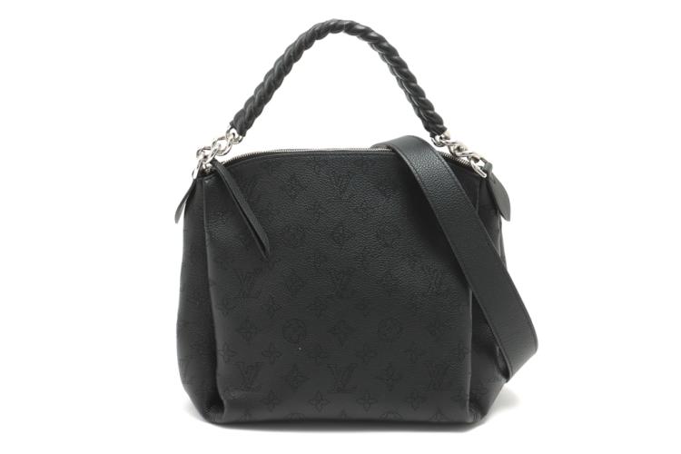 At Auction: Louis Vuitton, Louis Vuitton Babylone Handbag Mahina Leather BB  Black