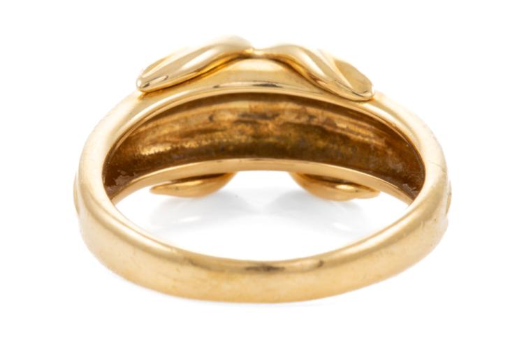 Tiffany & Co. 18k Yellow Gold Criss Cross Ladies Ring Size 6.75 | eBay