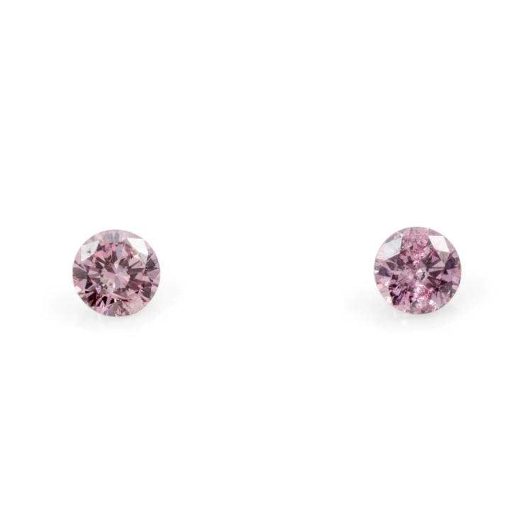 0.09ct Pair of Round Argyle Diamonds GSL | First State Auctions