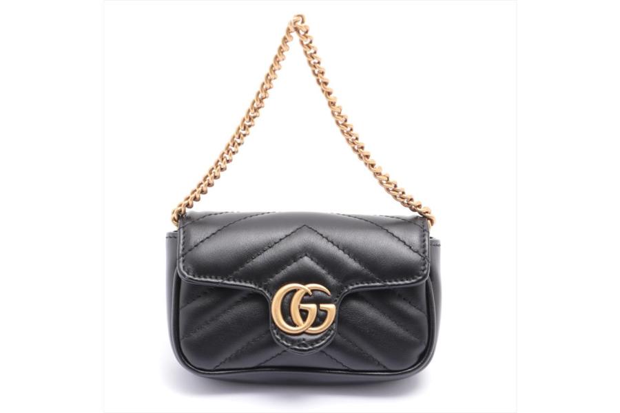 Gucci Marmont Textured-leather Coin Purse - Black | Editorialist
