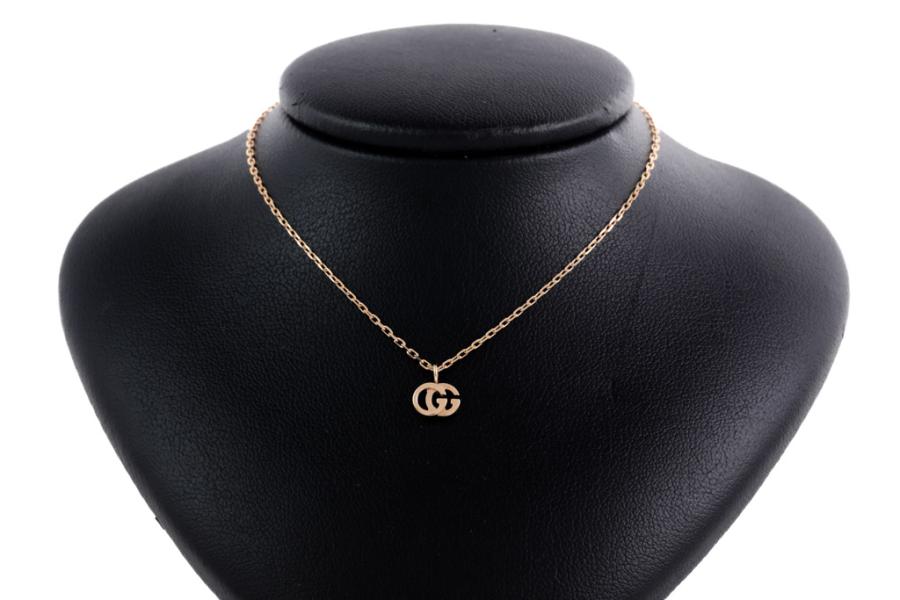 Gucci Double G white gold necklace - Online Jewelry Grau