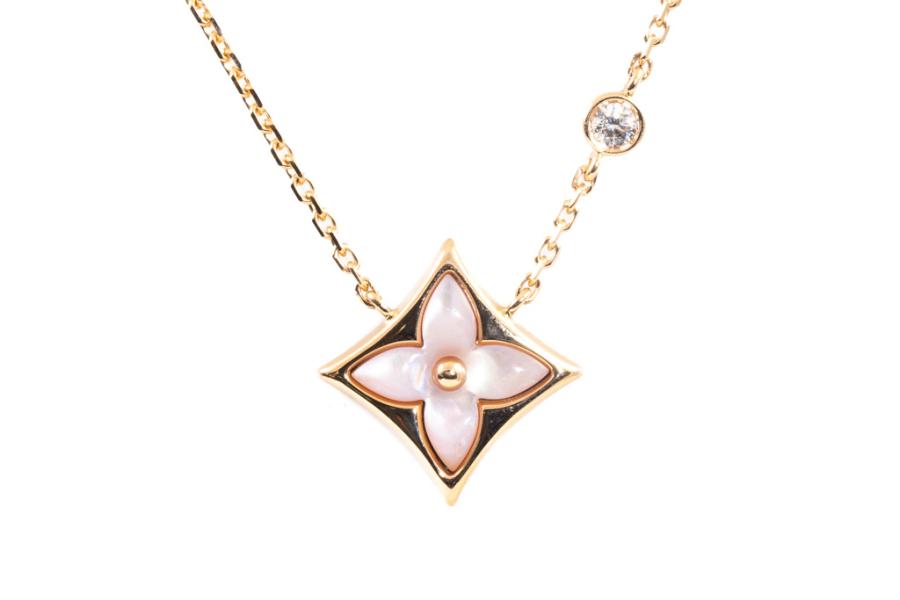 Color Blossom BB Star Pendant, Pink gold, Pink Mother-of-Pearl and diamond  - Jewelry - Categories