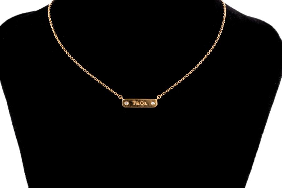 Authentic Tiffany & Co. Sterling Silver 1837 Bar Necklace – Paris Station  Shop