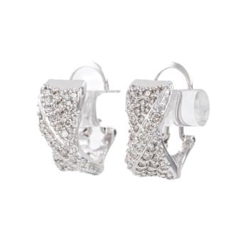 1.00ct Diamond Earrings 18ct White Gold