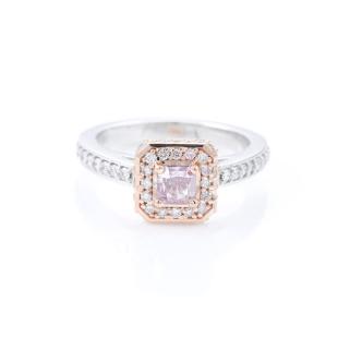 0.47ct Intense Pink-Purple Diamond Ring GIA